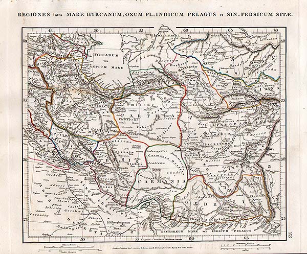 Regiones intra Mare Hyrcanum Oxum Fl Indicum Pelagus et Sin Persicum Sitae Persia with a part of Cabul and the adjacent countries