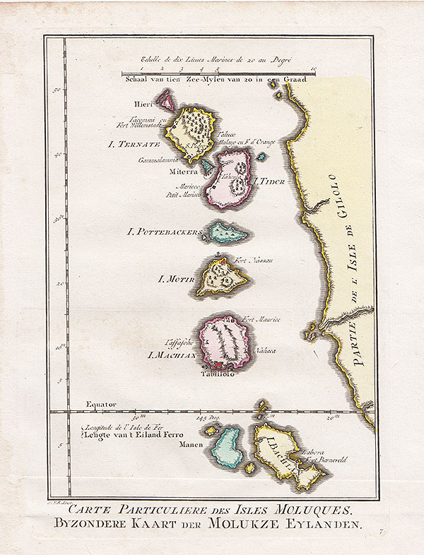 Carte particulire des Isles Moluques Byzondere Kaart der Moluskze Eylanden
