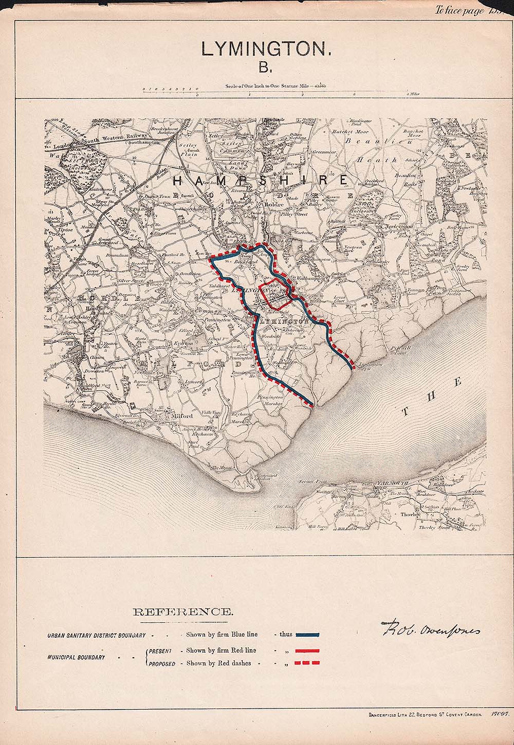 Robert Owen Jones  -  Town Plan Lymington  B