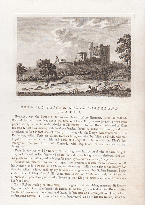 Bothal Castle Northumberland  Plate I