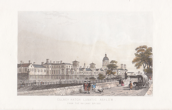 Colney Hatch Lunatic Asylum from the Railway Bridge