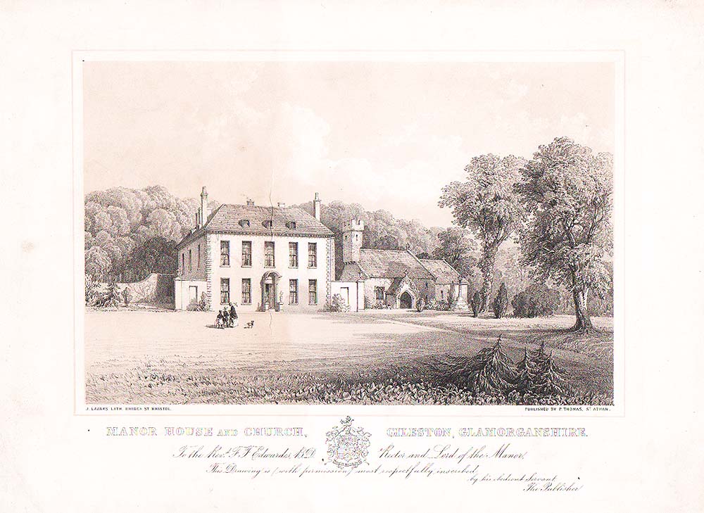 Manor House and Church Gileston Glamorganshire