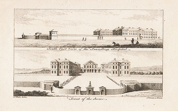 South East View of the Foundling Hospital' and 'Front of Same' 