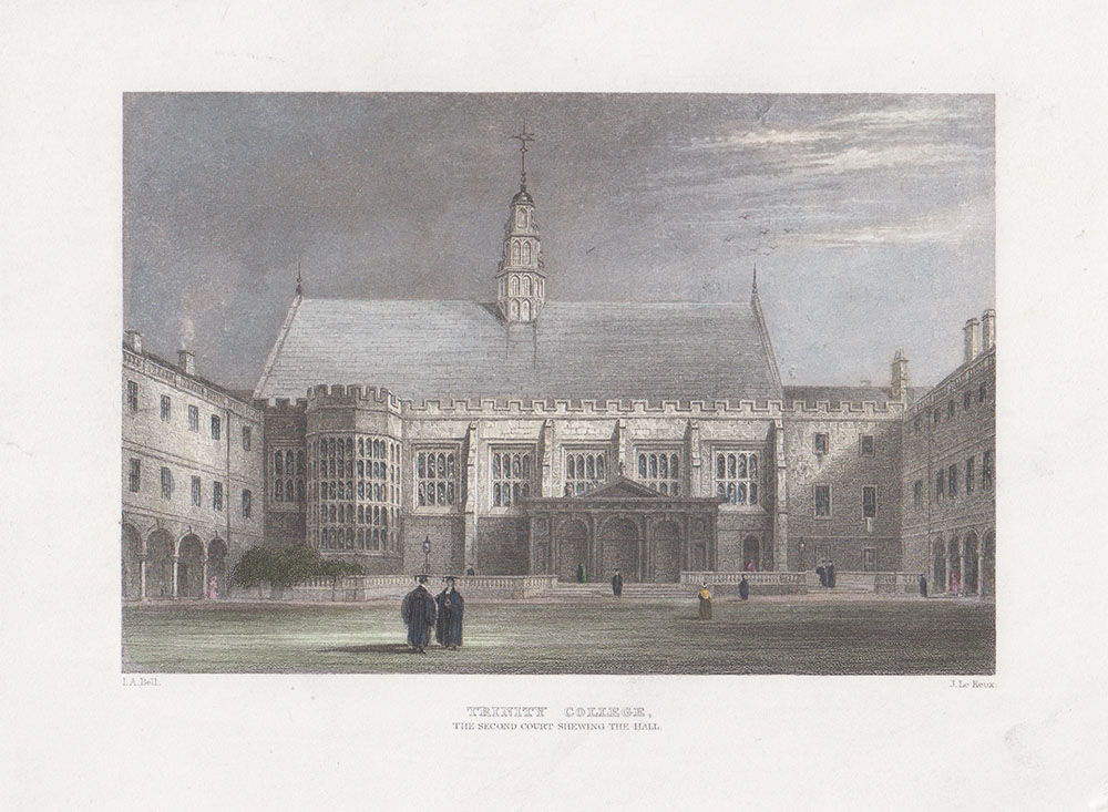 Trinity College, The Second Court shewing the Hall.