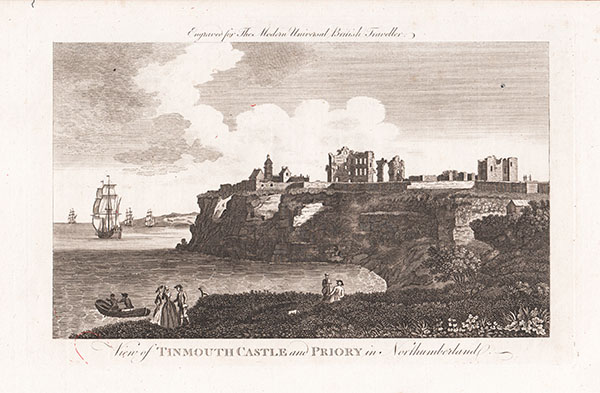 View of Tinmouth Castle and Priory in Northumberland
