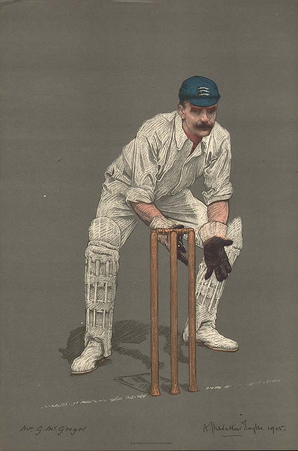 Mr Gregor McGregor Middlesex  -  About to take a ball on the leg side