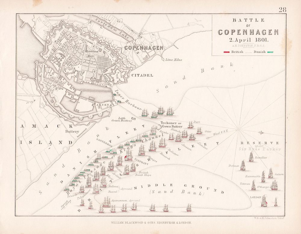 Battle of Copenhagen 2 April, 1801.