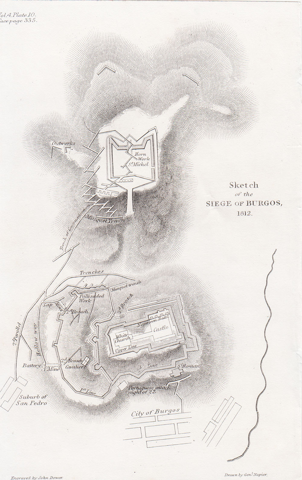 Sketch of the Siege of Burgos  1812