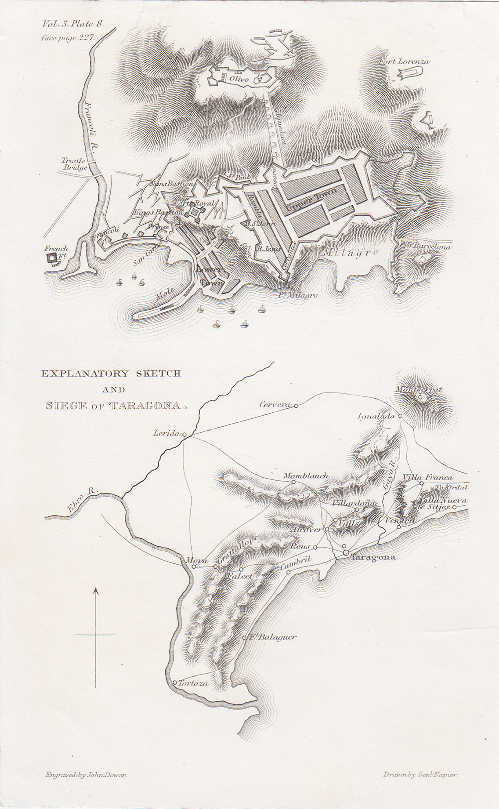 Explanatory Sketch and Siege of Taragona
