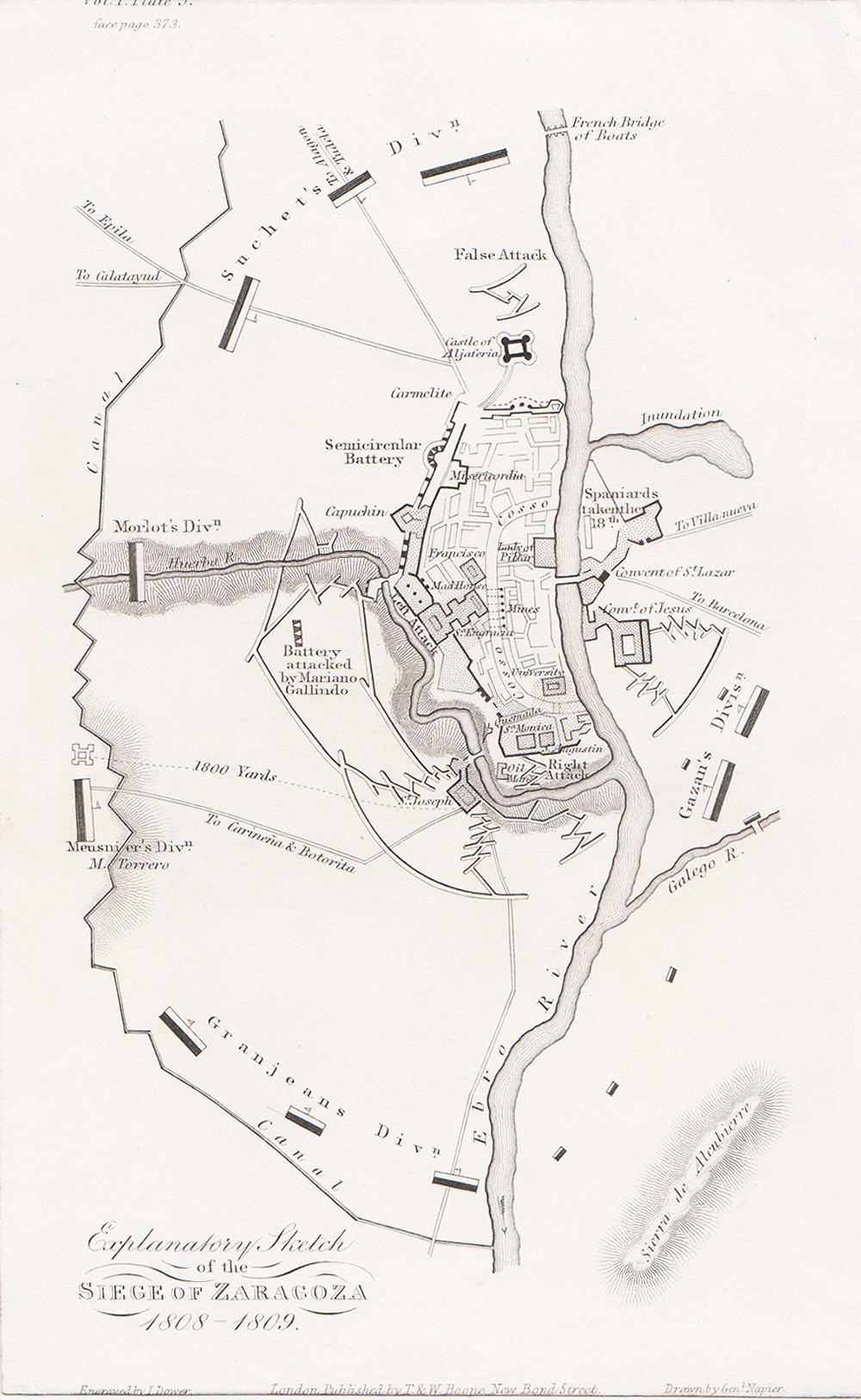 Explanatory Sketch of the Siege of Zaragoza 1808 - 1809