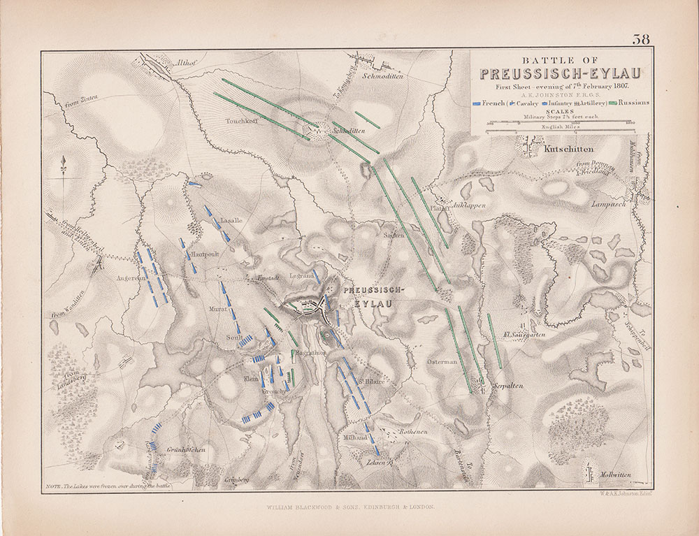 Battle of Preussisch-Eylau - First Sheet evening of 7th February 1807