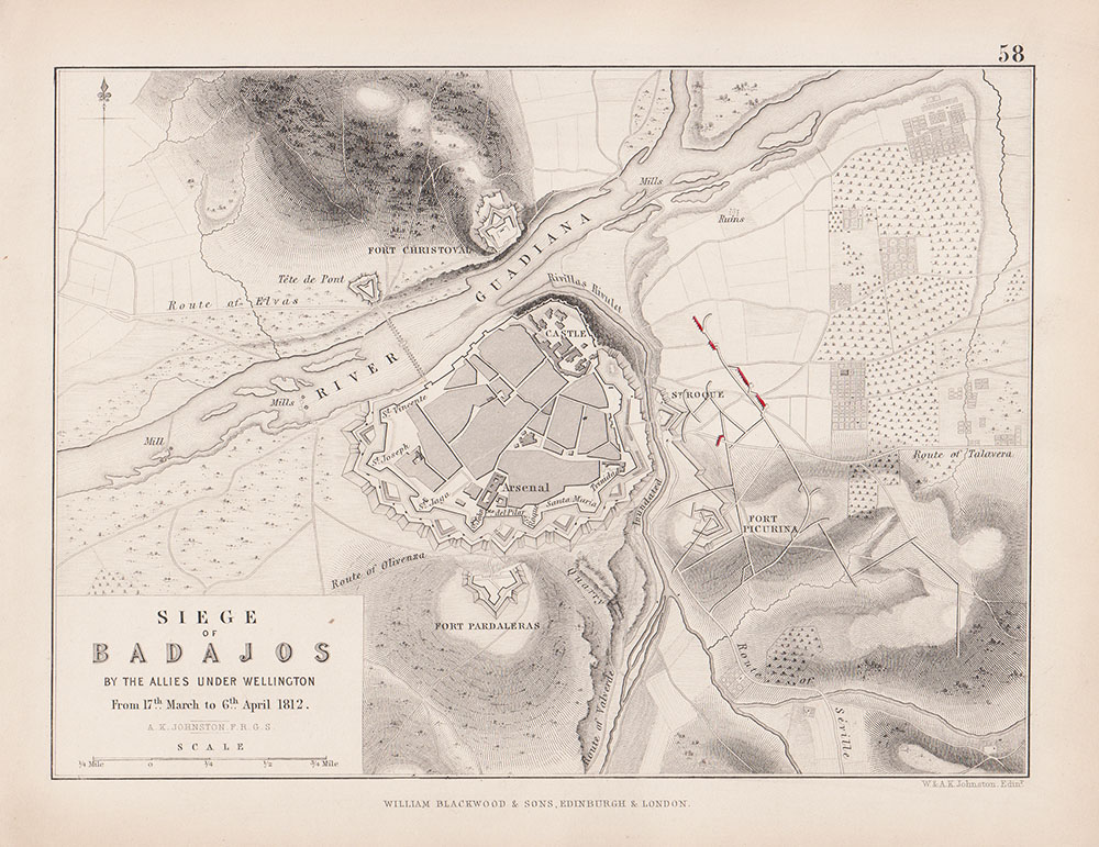 Siege of Badajos by the Allies under Wellington From 17th March to 6th April 1812 