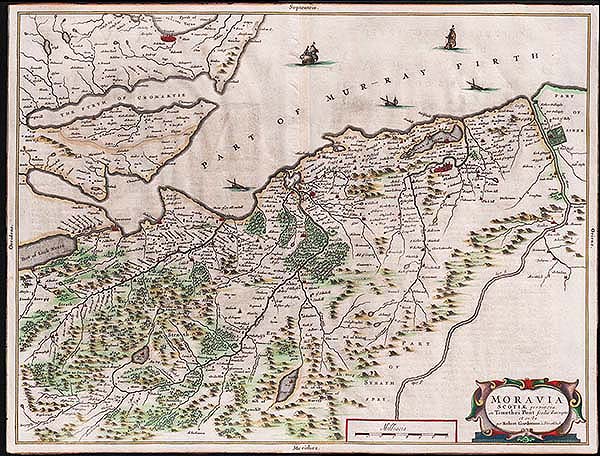 Moravia Scotiae provincia ex Timothei Pont  scedis descripta et aucta per Robert: Gordonium a Strathloch