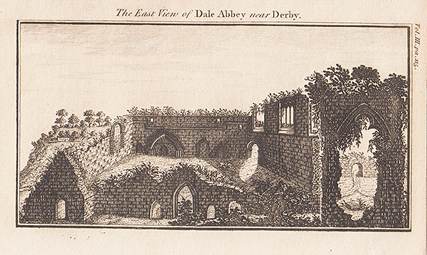 The East view of Dale Abbey near Derby 