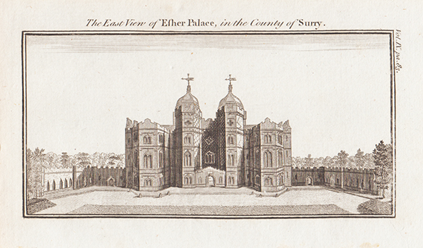 The East view of Esher Palace in the County of Surry 