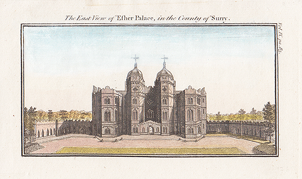 The East View of Esher Palace in the County of Surry 