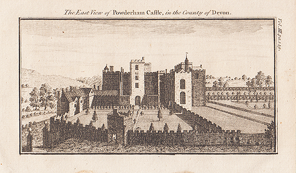 East view of Powderham Castle in the County of Devon 