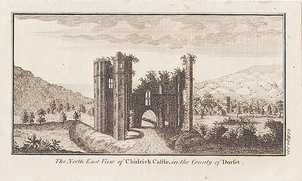 The North East view of Chidrick Castle in the County of Dorset 