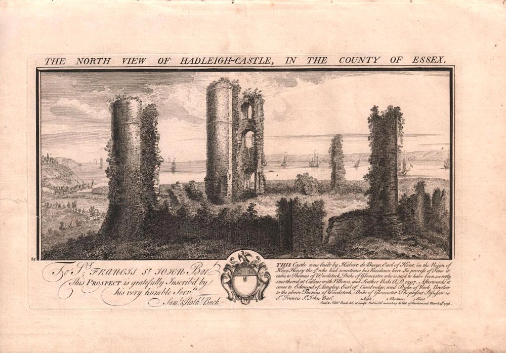 The North View of Hadleigh Castle, in the County of Essex.