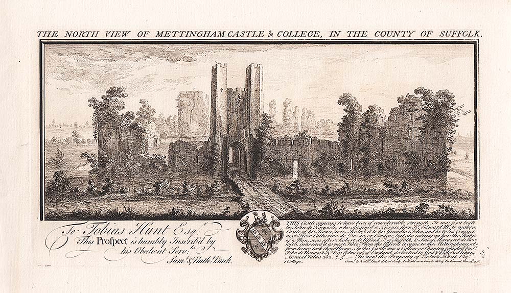 The North View of Mettingham Castle & College, in the County of Suffolk.