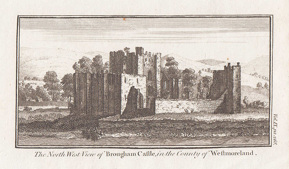 North West view of Brougham Castle in the County of Westmorland 