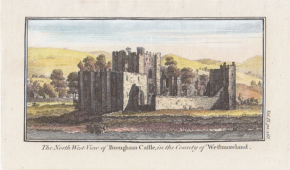 North West view of Brougham Castle in the County of Westmorland 