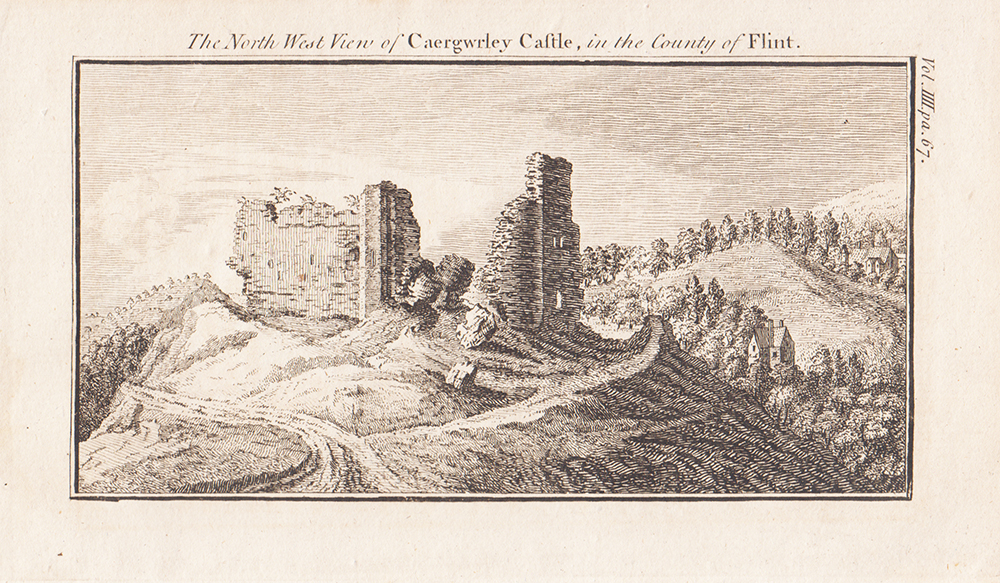 The North West View of Caergwrley Castle in the County of Flint.