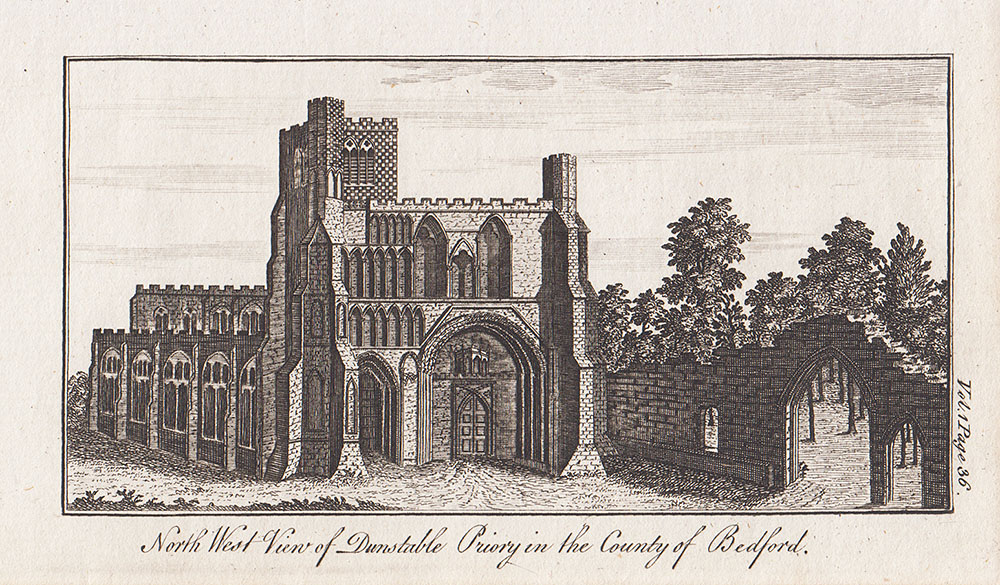 North West View of Dunstable Priory