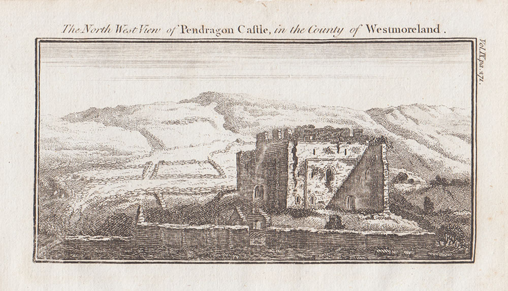 The North West view of Pendragon Castle in the County of Westmorland 