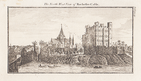 The North West View of Rochester Castle in the County of Kent 