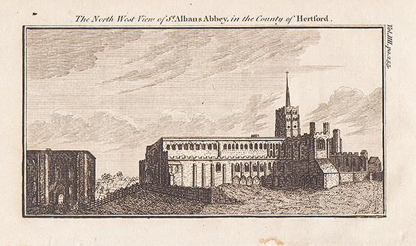 The North West View of St Albans Abbey in the County of Hertford 