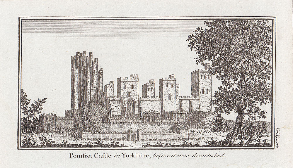 Pomfret Castle in Yorkshire before it was demolished