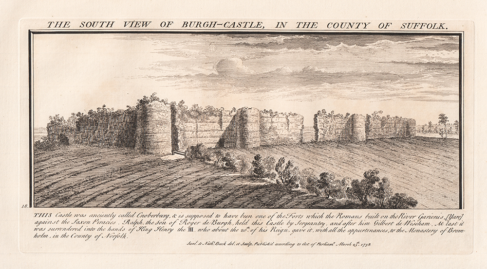 The South View of Burgh Castle in the County of Suffolk