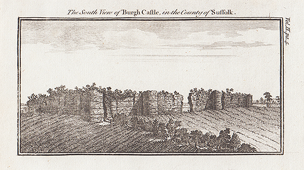 The South view of Burgh Castle in the County of Suffolk 