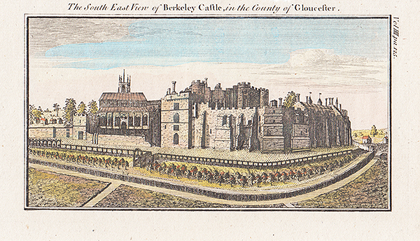 The South East view of Berkeley Castle in the County of Gloucester