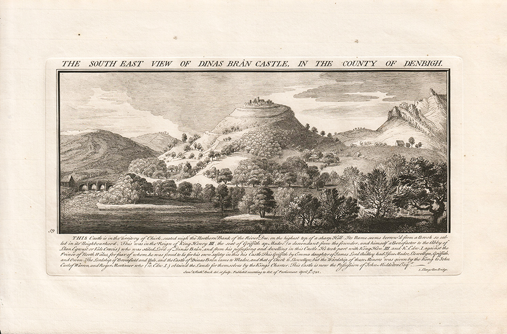 The South East View of Dinas Bran Castle, in the County of Denbigh.