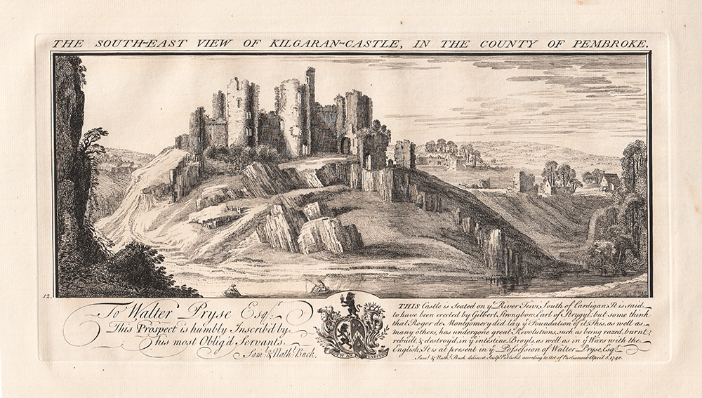 The South East View of Kilgaran Castle in the County of Pembroke