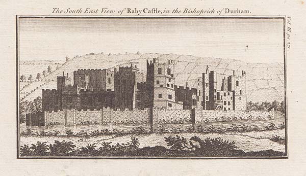 The South East view of Raby Castle in the Bishoprick of Durham