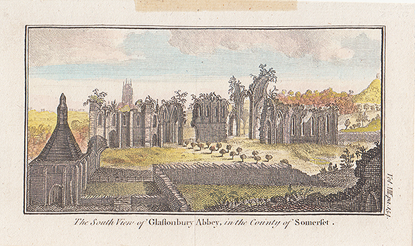 The South view of Glastonbury Abbey in the County of Somerset 