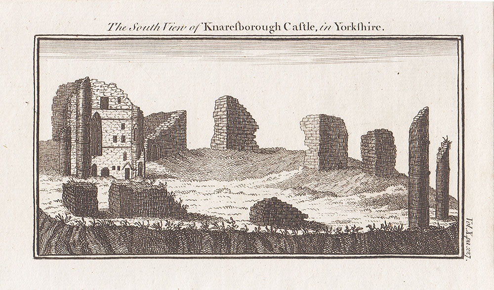 The South view of Knaresborough Castle in Yorkshire