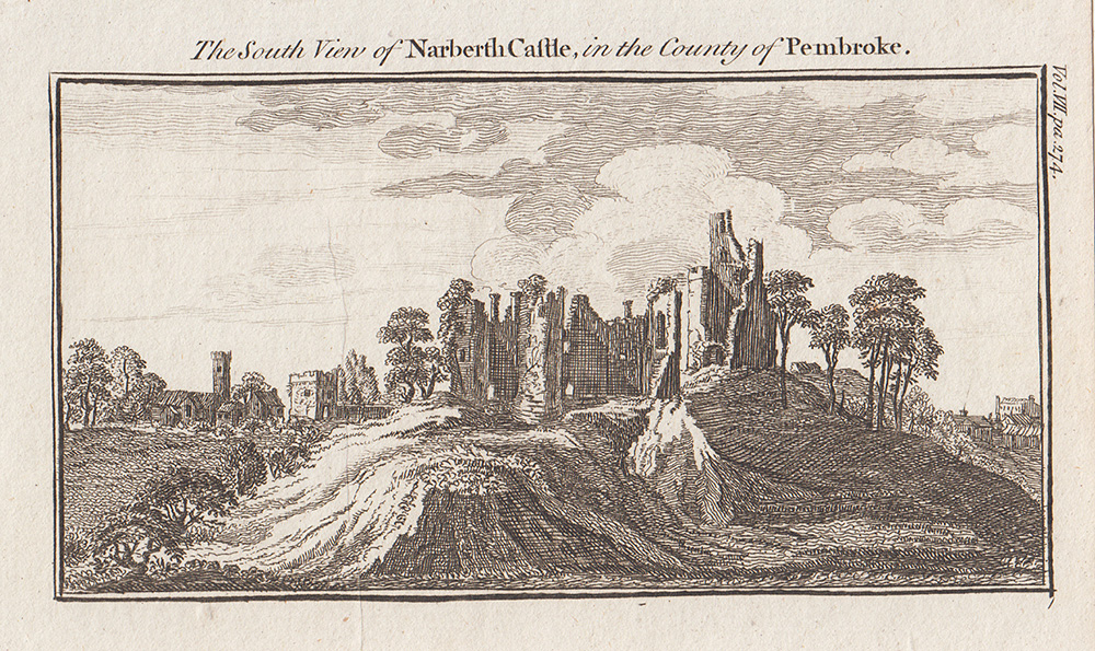 The South View of Narberth Castle in the County of Pembroke.
