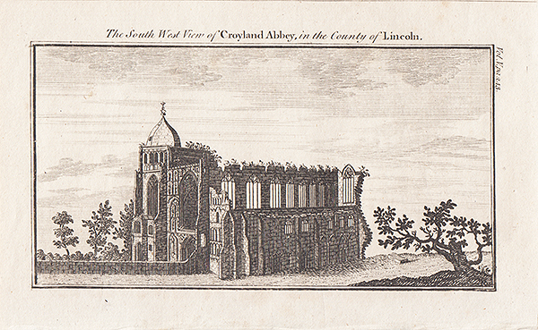 The South West View of Croyland Abbey in the County of Lincoln 