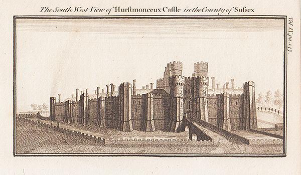 The South West view of Hurstmonceux Castle in the County of Sussex 