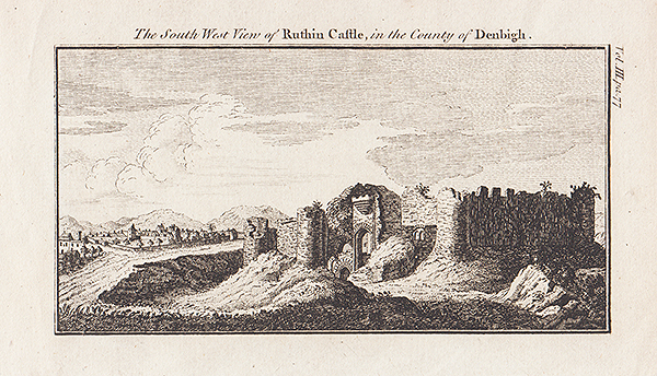 The South West View of Ruthin Castle in the County of Denbigh