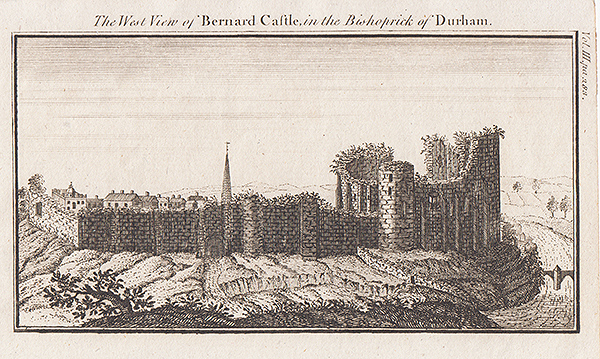 The West View of Bernard Castle in the Bishoprick of Durham