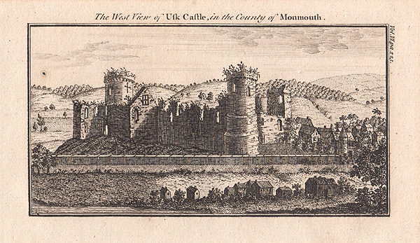 The West View of Usk Castle in the County of Monmouth