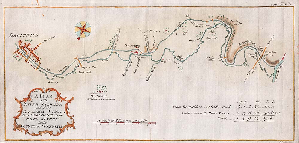 A Plan of the River Salwarp and of the Navigable Canal from Droitwich to the River Severn in the County of Worcester