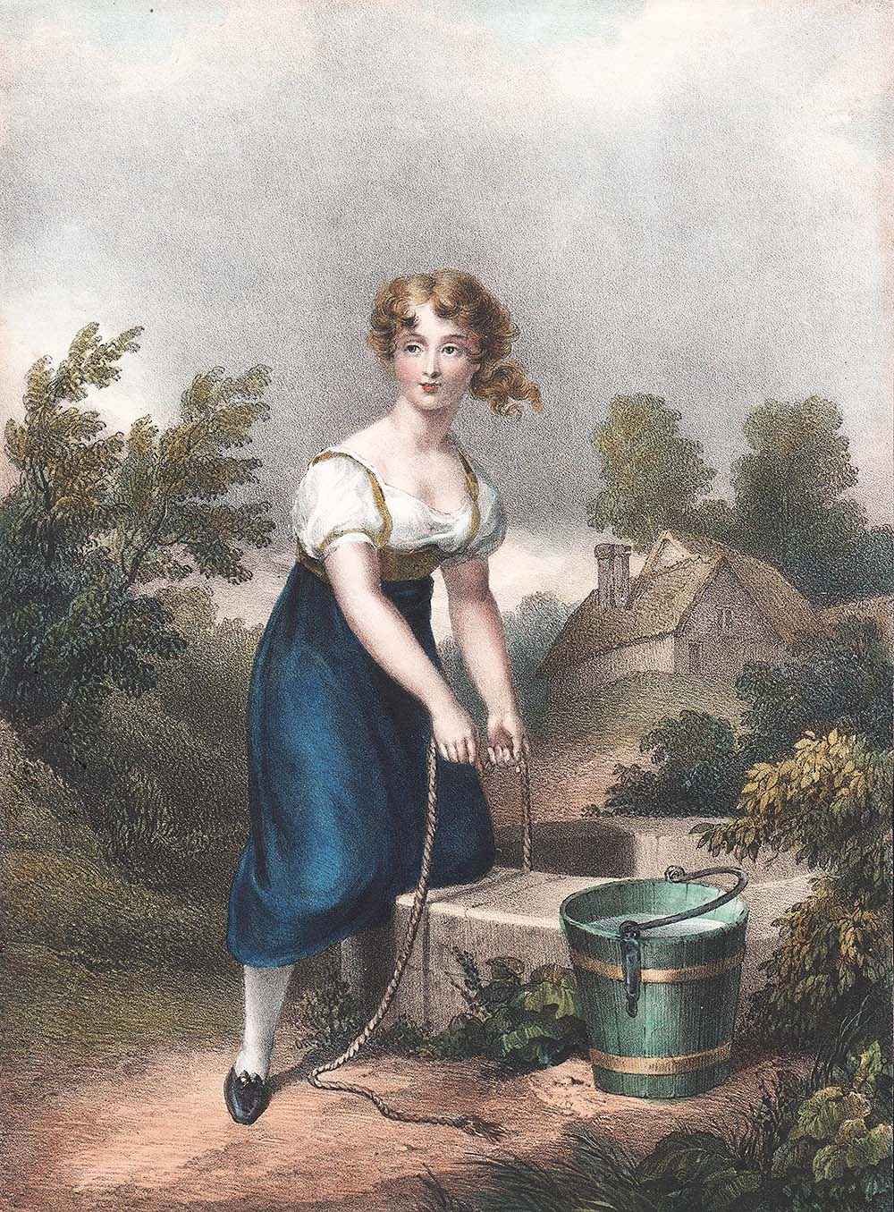 An English Girl at a Well.