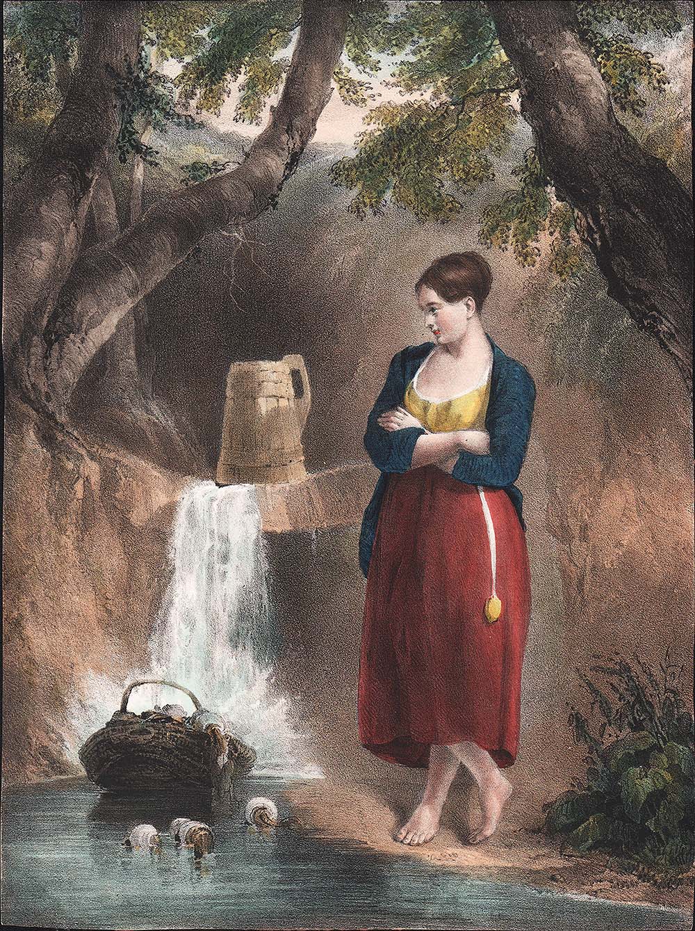 A Welsh Girl at a Spring.