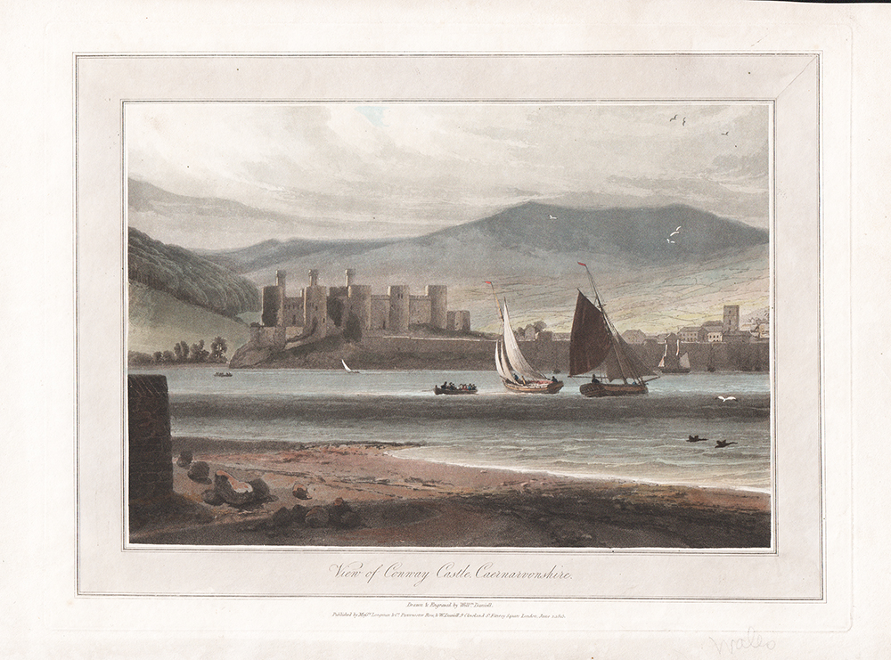 View of Conway Castle Caernarvonshire - William Daniell